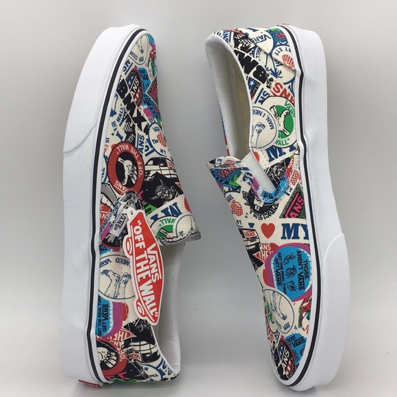 Vans WMNS Classic Slip-On Vans Mash Up Sticker Sneakers - Picture 9 of 16